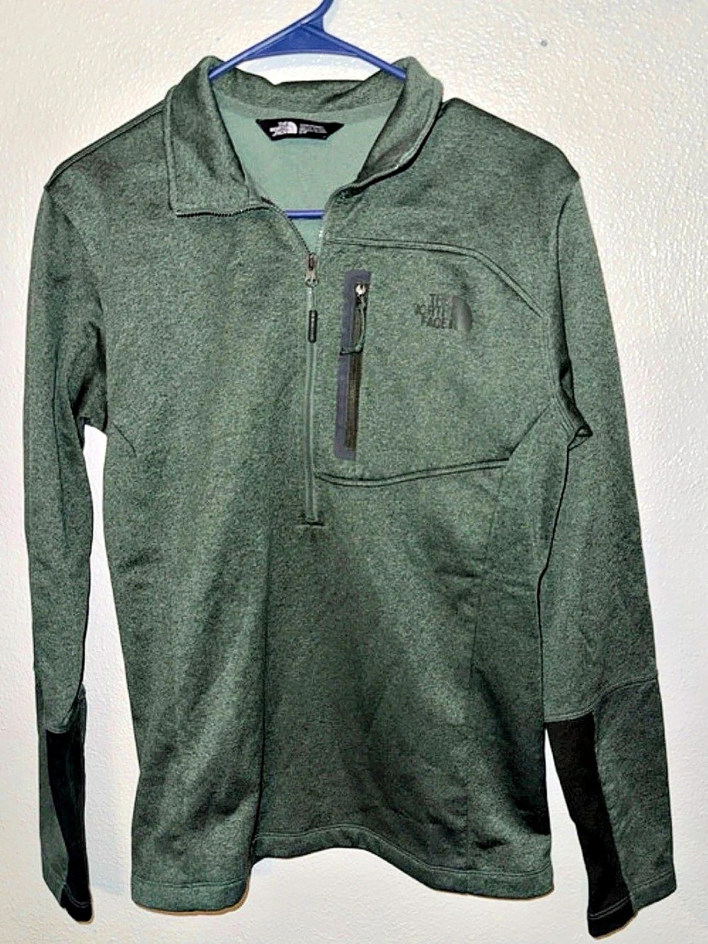 The North Face Men's Tagen 1/4 Zip Fleece Green Jacket